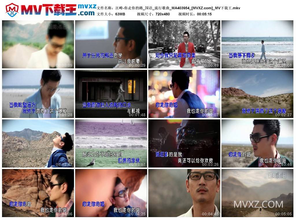 汪峰-你走你的路_国语_流行歌曲_MA403954